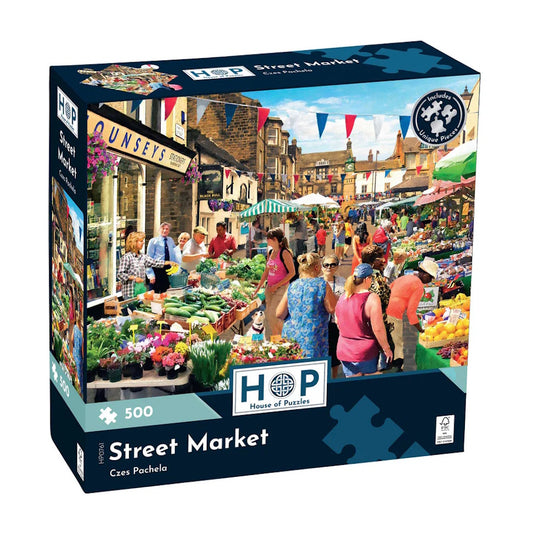 House of Puzzles 500 Piece Puzzle - Street Market