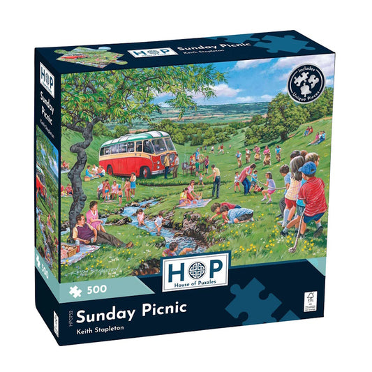 House of Puzzles 500 Piece Puzzle - Sunday Picnic
