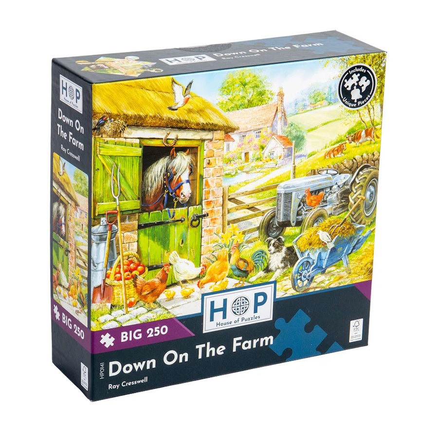 House of Puzzles BIG 250 Piece Puzzle - Down on the Farm