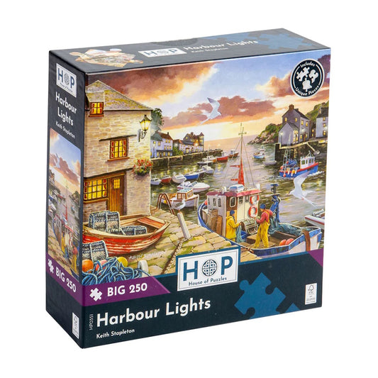 House of Puzzles BIG 250 Piece Puzzle - Harbour Lights