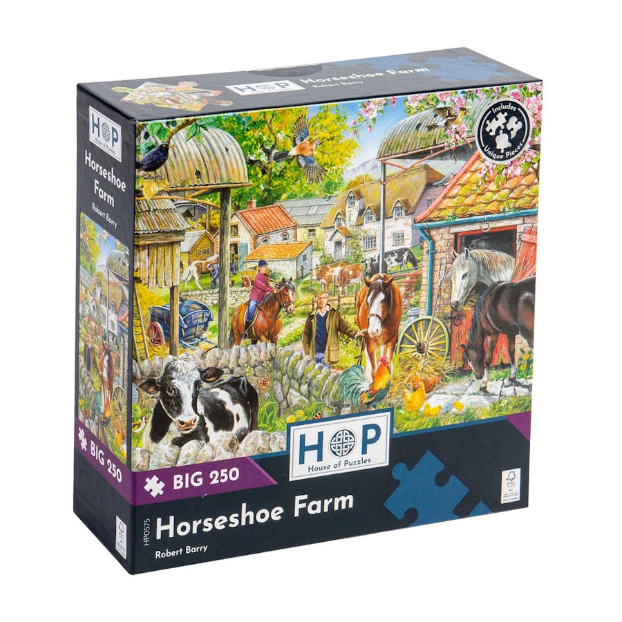 House of Puzzles BIG 250 Piece Puzzle - Horseshoe Farm