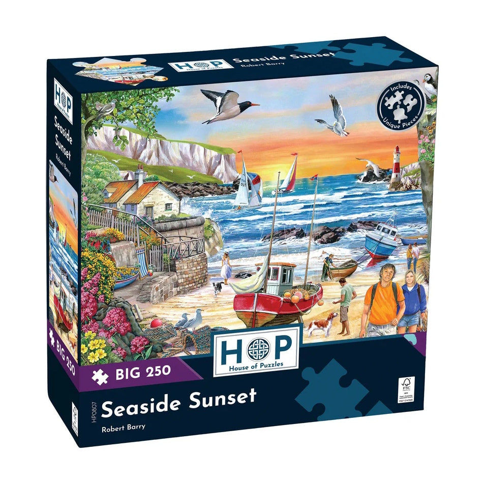 House of Puzzles BIG 250 Piece Puzzle - Seaside Sunset