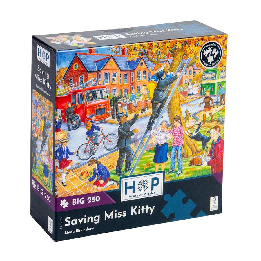 House of Puzzles BIG 250 Piece Puzzle - Saving Miss Kitty