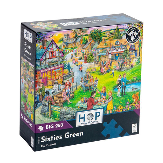 House of Puzzles BIG 250 Piece Puzzle - Sixties Green