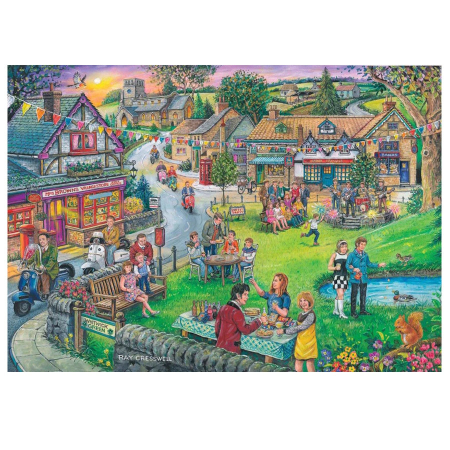 House of Puzzles BIG 250 Piece Puzzle - Sixties Green