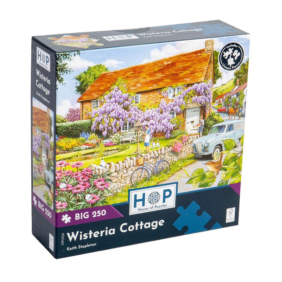 House of Puzzles BIG 250 Piece Puzzle - Wisteria Cottage