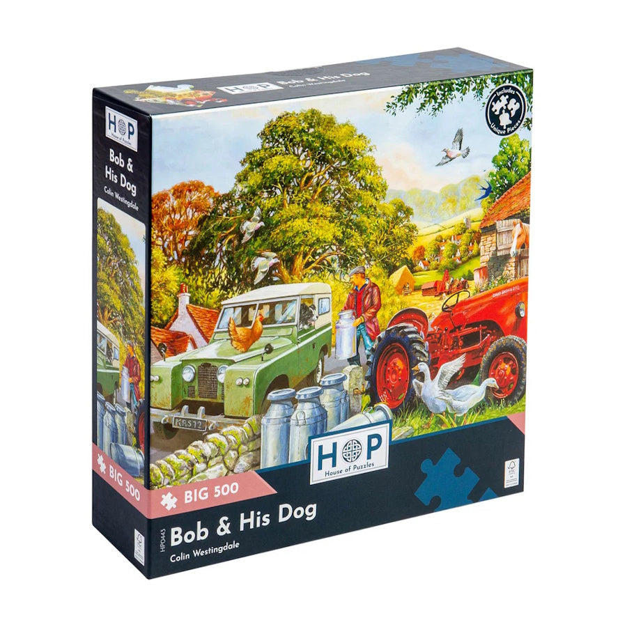 House of Puzzles BIG 500 Piece Puzzle - Bob & His Dog