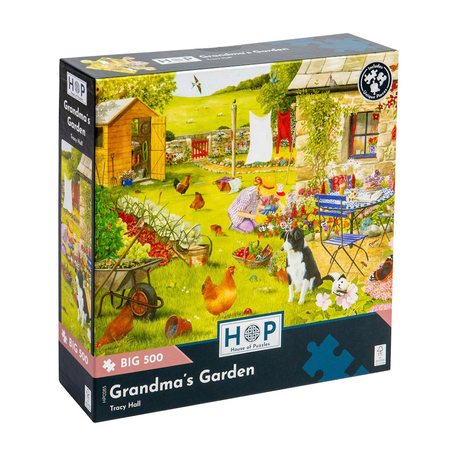 House of Puzzles BIG 500 Piece Puzzle - Grandma's Garden