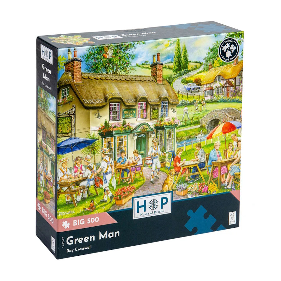 House of Puzzles BIG 500 Piece Puzzle - Green Man