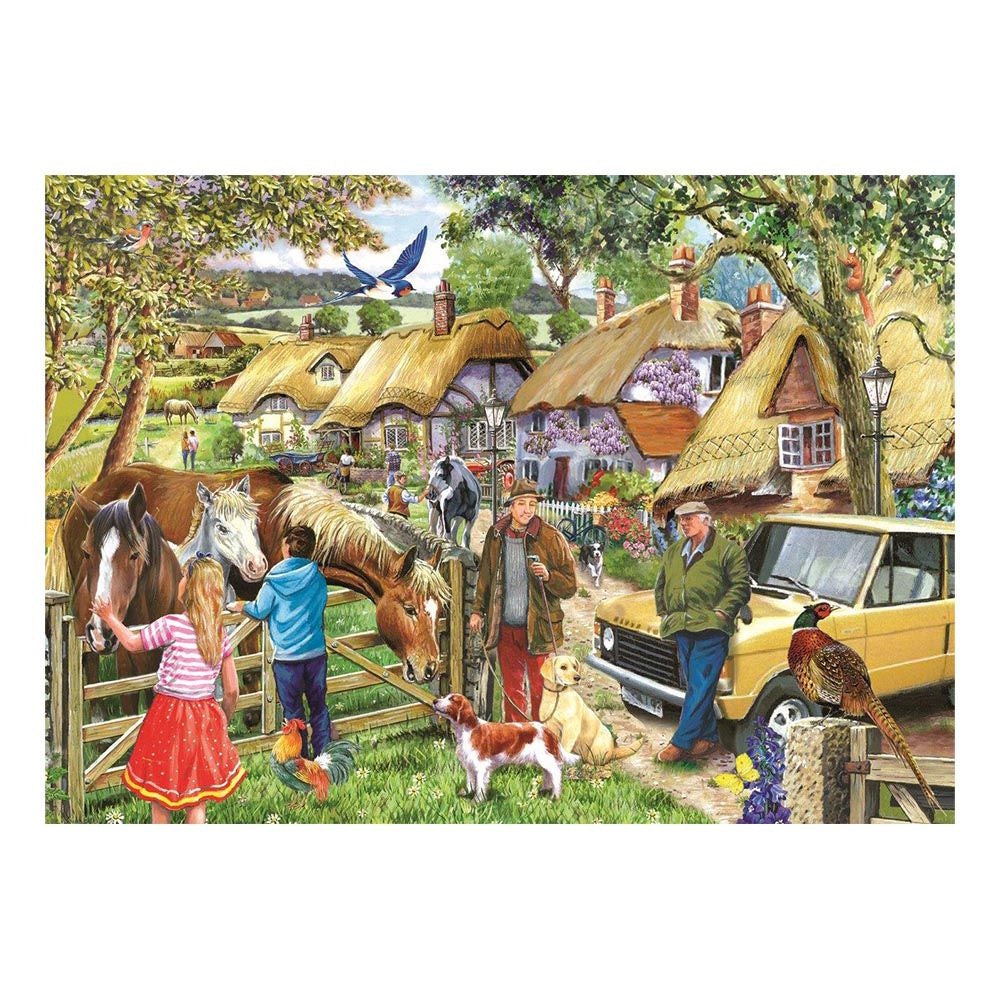 House of Puzzles BIG 500 Piece Puzzle - Horses & Hounds