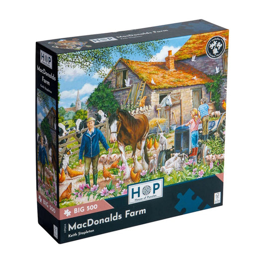 House of Puzzles BIG 500 Piece Puzzle - MacDonald's Farm