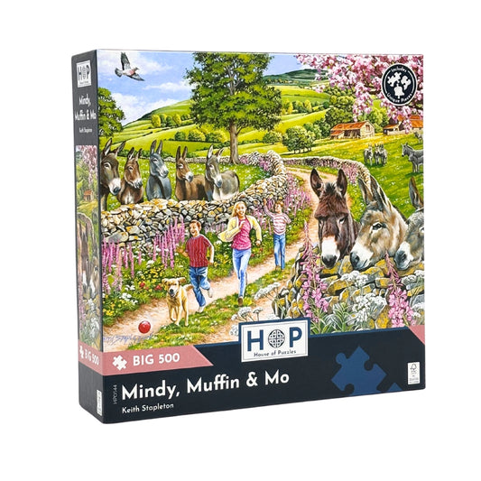 House of Puzzles BIG 500 Piece Puzzle - Mindy, Muffin & Mo