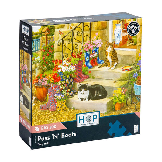 House of Puzzles BIG 500 Piece Puzzle - Puss 'N' Boots