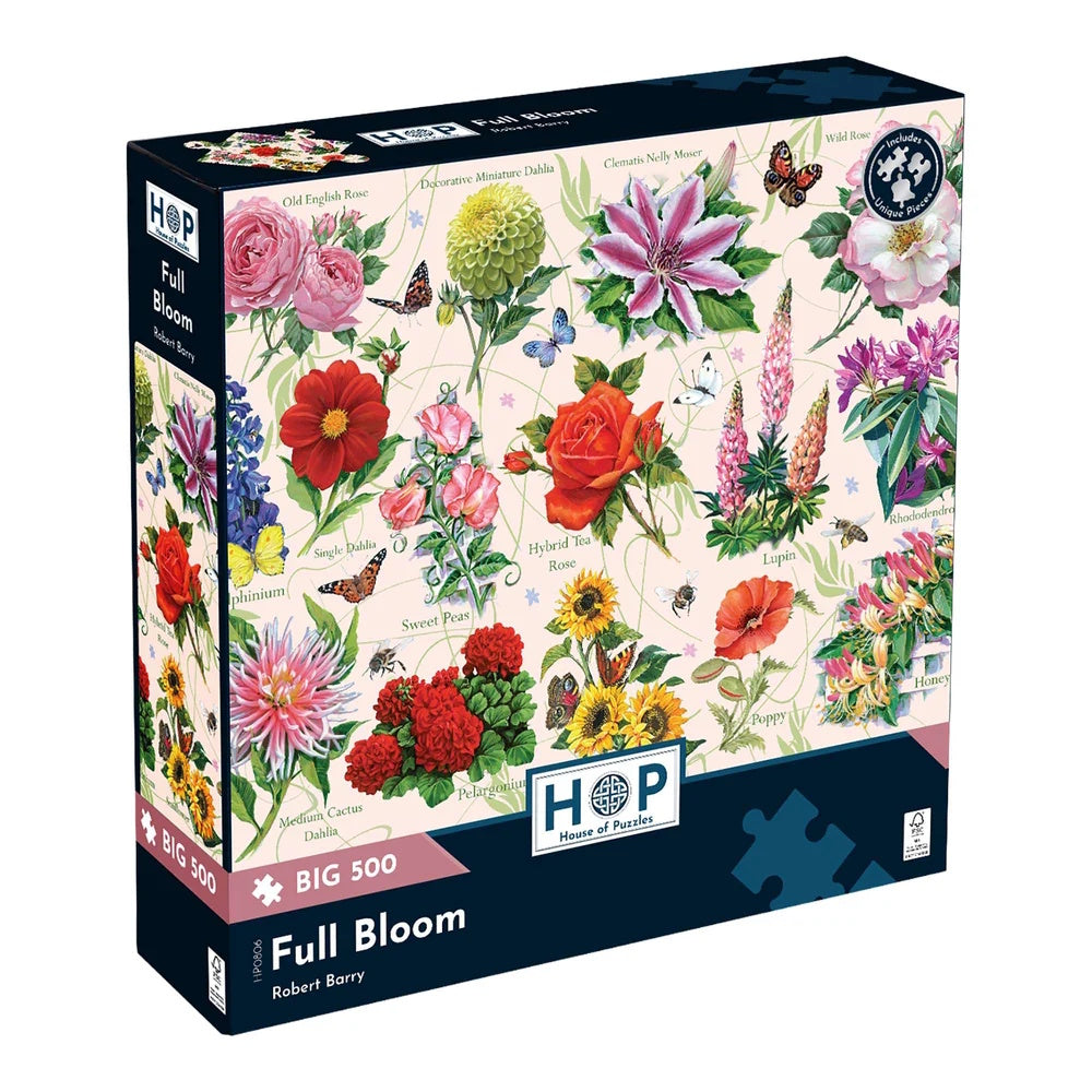 House of Puzzles BIG 500 Piece Puzzle - Full Bloom