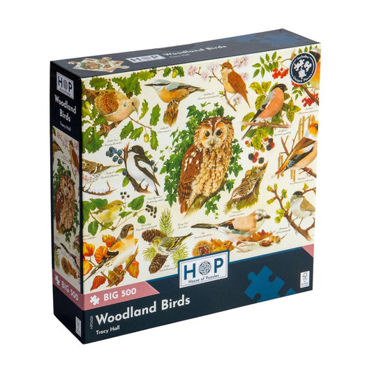 House of Puzzles BIG 500 Piece Puzzle - Woodland Birds