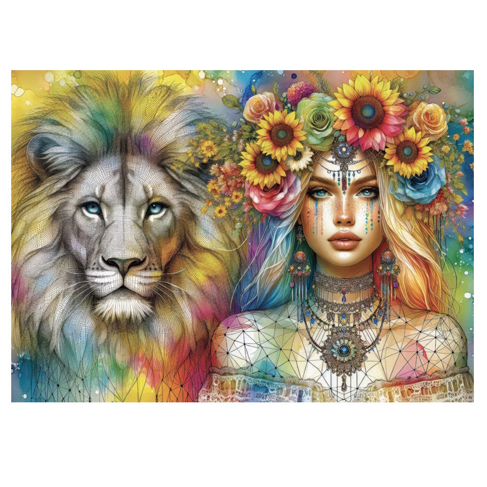 JaCaRou 1000 Piece Puzzle - Beauty and Roar