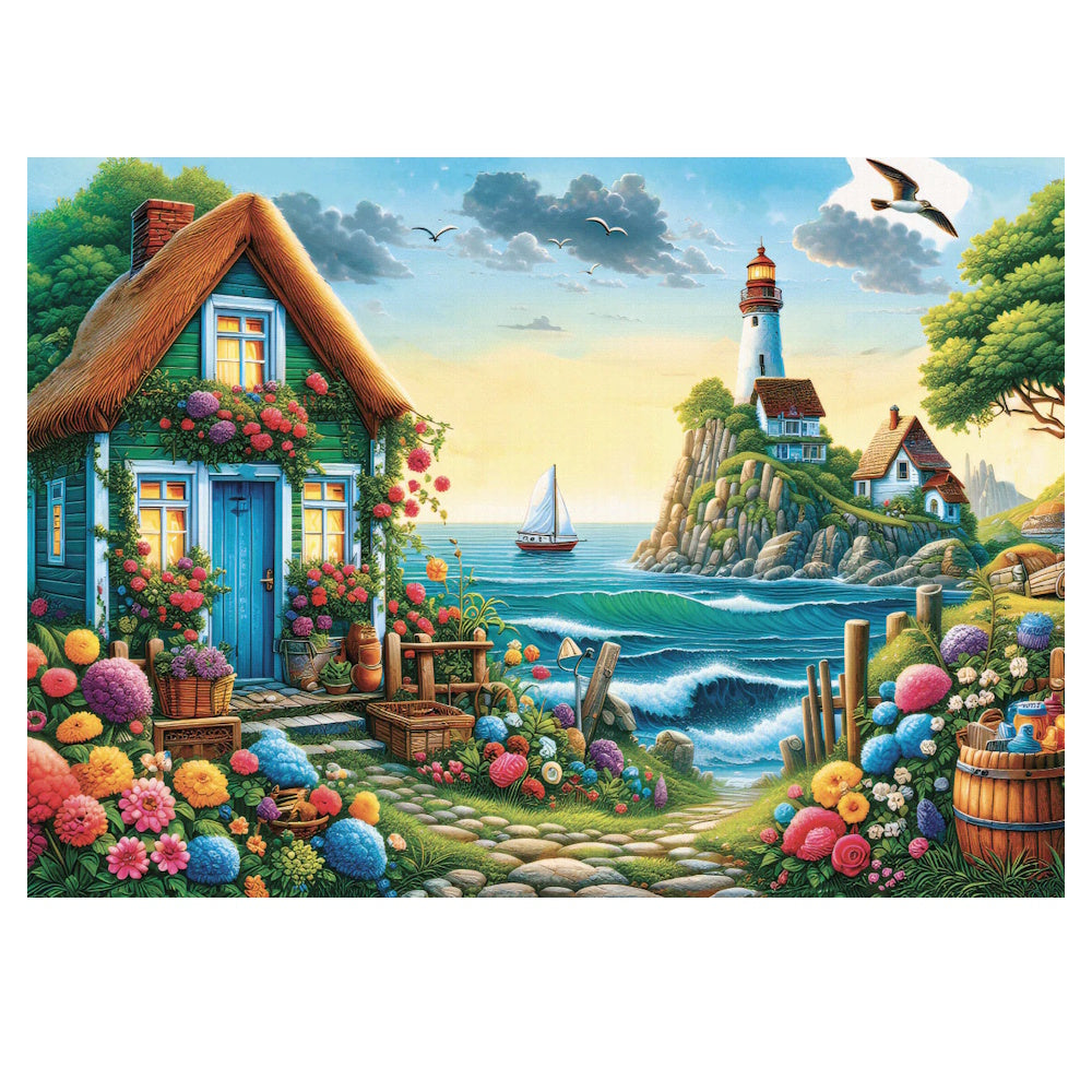 JaCaRou 1000 Piece Puzzle - Blue House Bay