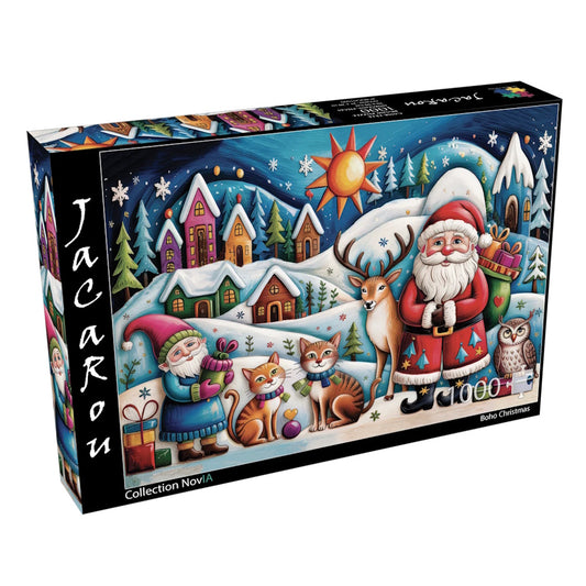 JaCaRou 1000 Piece Puzzle - Boho Christmas
