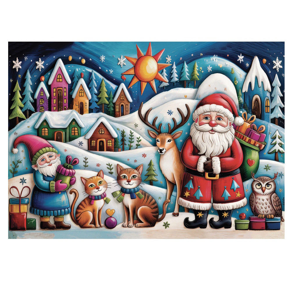 JaCaRou 1000 Piece Puzzle - Boho Christmas