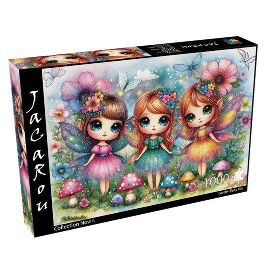 JaCaRou 1000 Piece Puzzle - Garden Fairy Trio