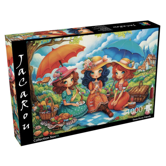 JaCaRou 1000 Piece Puzzle - Three Picnic Friends