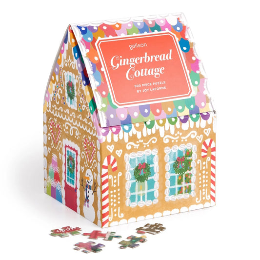Joy Laforme Gingerbread Cottage 500 Piece House Puzzle