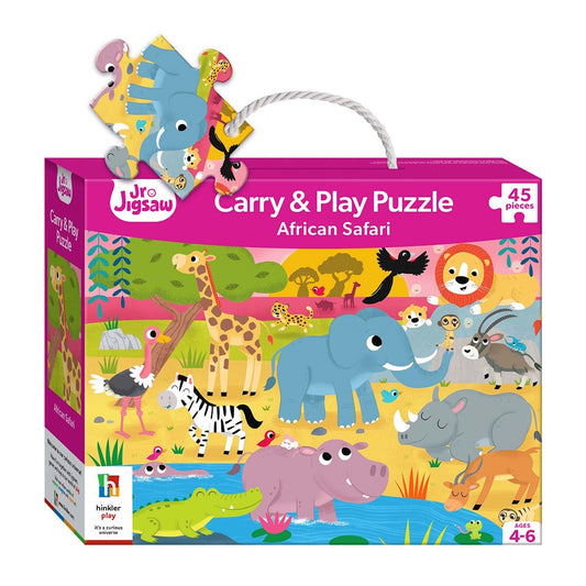 Jr Jigsaw 45 Piece Carry & Play Jigsaw Puzzle - African Safari