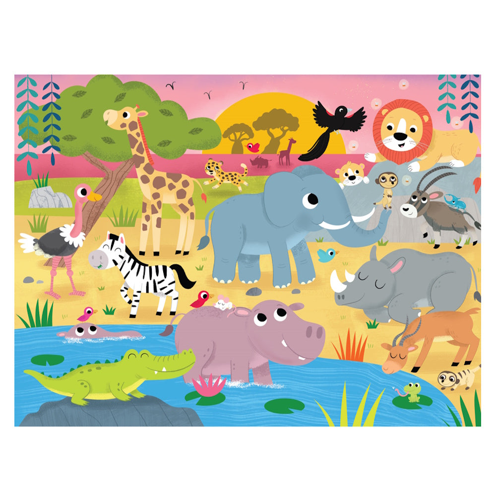 Jr Jigsaw 45 Piece Carry & Play Jigsaw Puzzle - African Safari