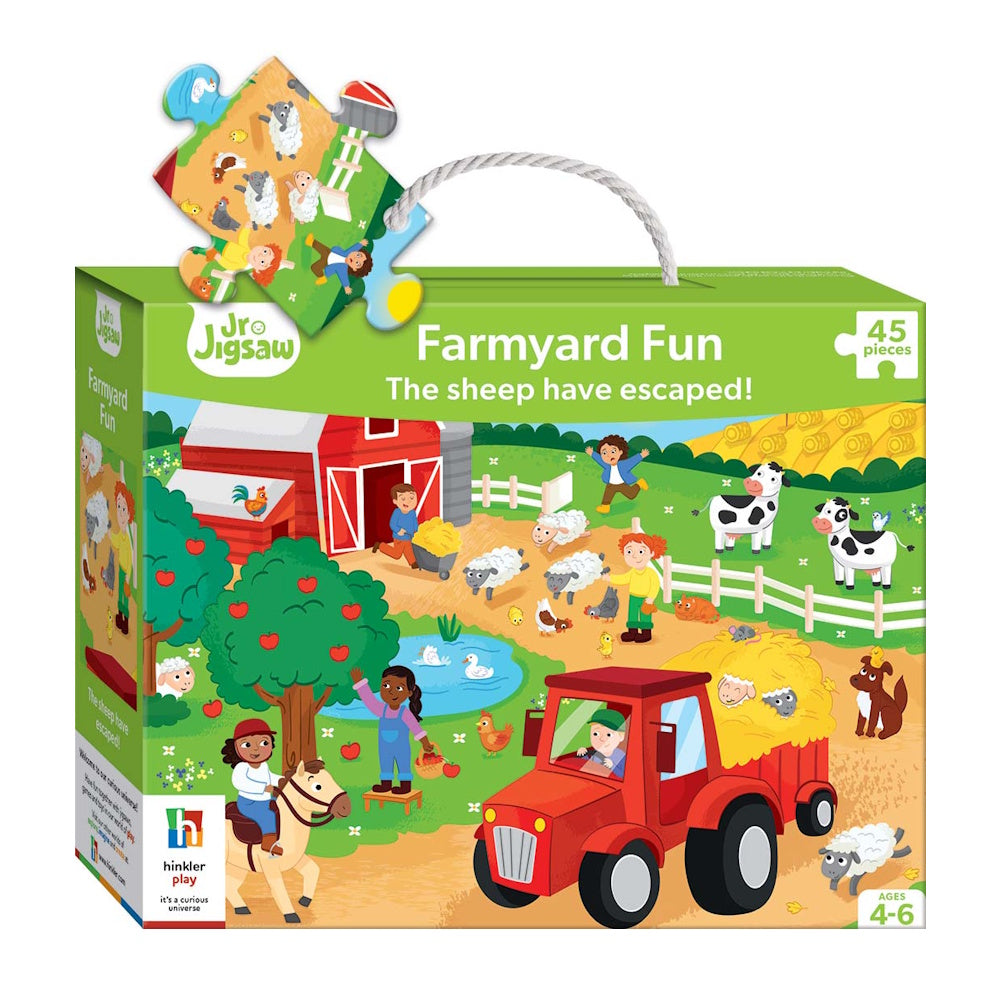 Jr Jigsaw 45 Piece Carry & Play Jigsaw Puzzle - Farmyard Fun