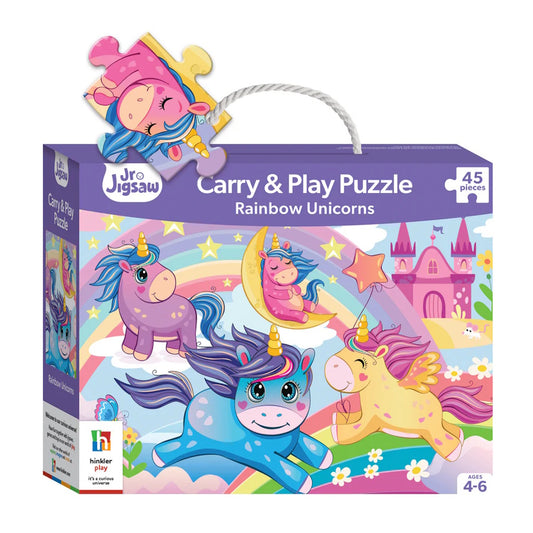 Jr Jigsaw 45 Piece Jigsaw Puzzle - Rainbow Unicorns