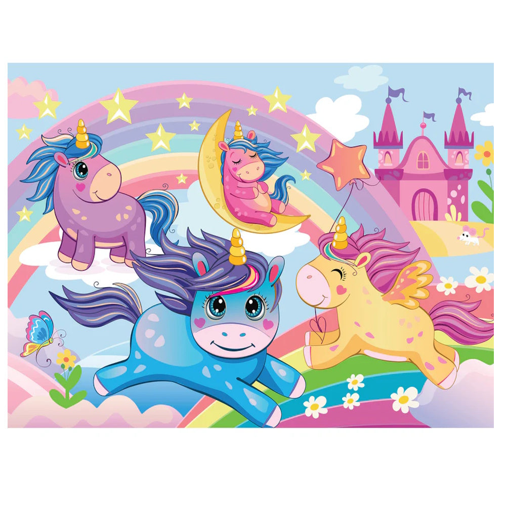 Jr Jigsaw 45 Piece Jigsaw Puzzle - Rainbow Unicorns