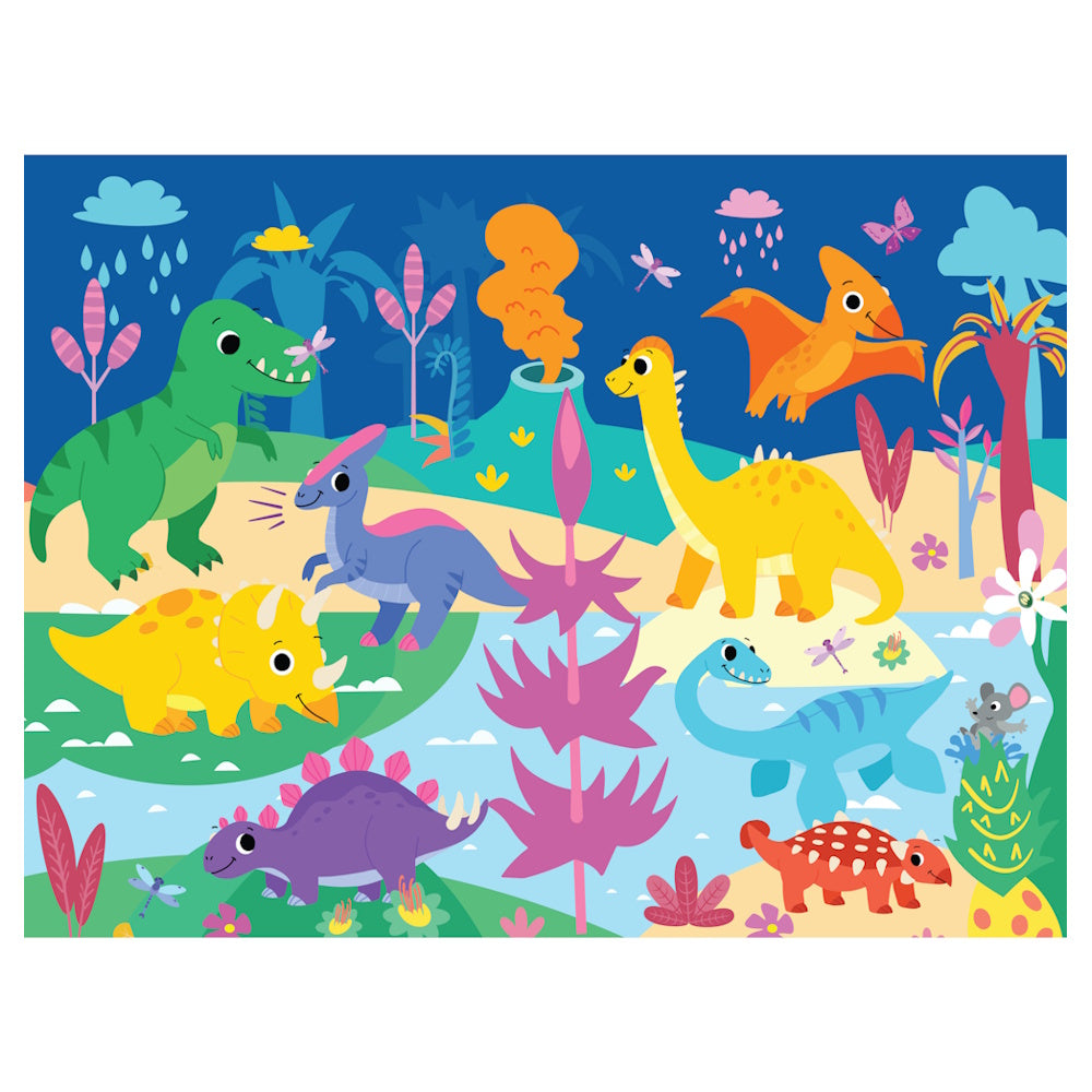 Jr Jigsaw 45 Piece Carry & Play Jigsaw Puzzle - Roarsome Dinosaurs