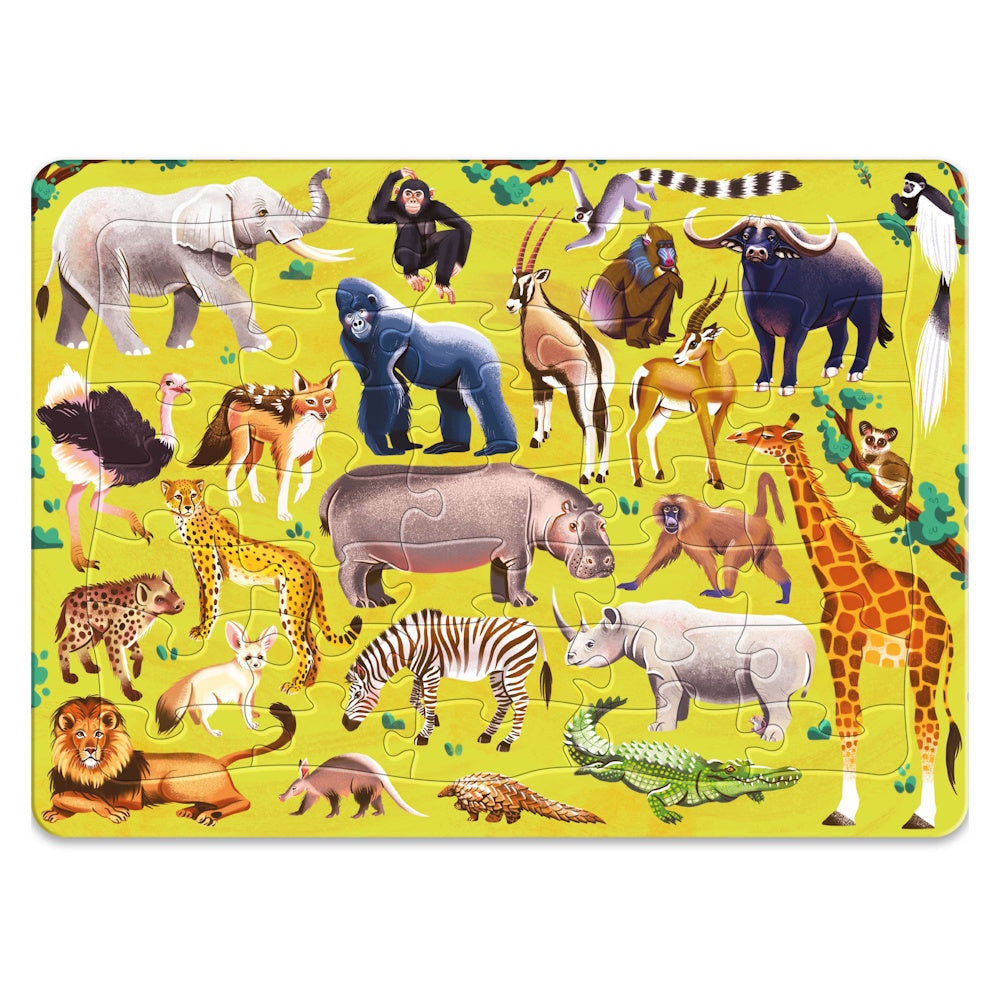 Jr Jigsaw 3 in 1 Frame Tray Puzzles - Animals