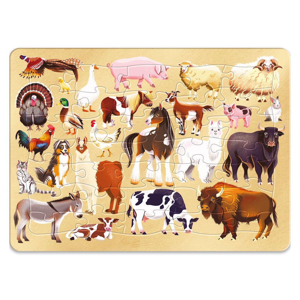 Jr Jigsaw 3 in 1 Frame Tray Puzzles - Animals