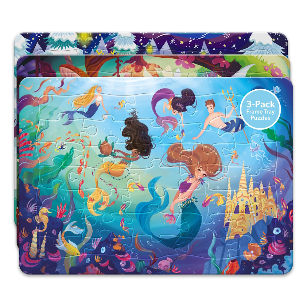 Jr Jigsaw 3 in 1 Frame Tray Puzzles - Fairytales