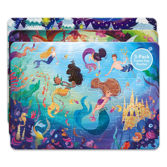 Jr Jigsaw 3 in 1 Frame Tray Puzzles - Fairytales