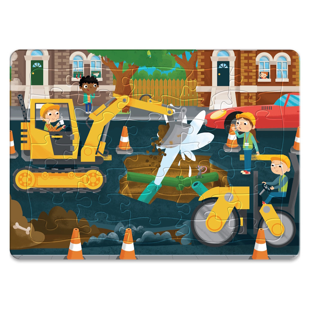 Jr Jigsaw 3 in 1 Frame Tray Puzzles - Vehicles