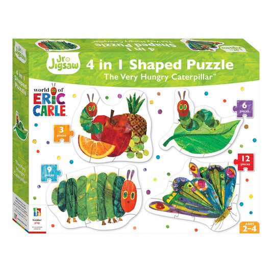 Jr Jigsaw Hungry Caterpillar 4 in 1 Shaped Jigsaw Puzzle
