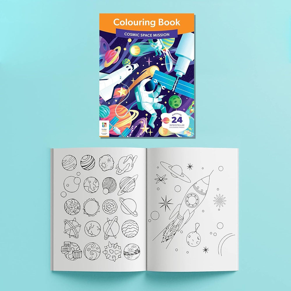 Jr Jigsaw 100 Piece Shiny Shaped Puzzle & Colouring Book - Cosmic Mission