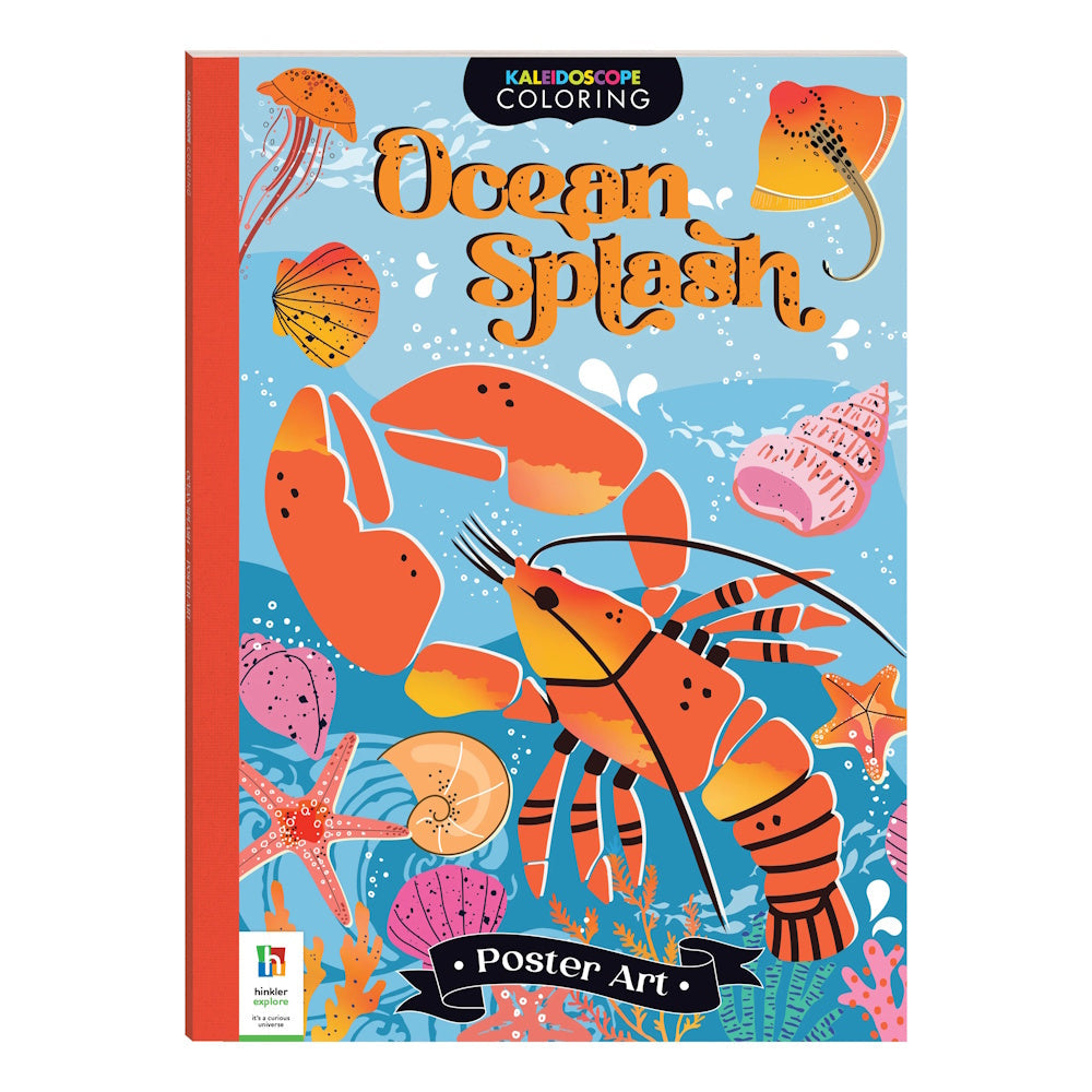 Kaleidoscope Colouring Poster Art - Ocean Splash