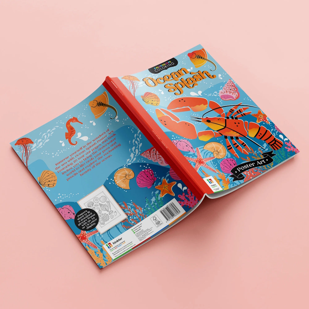Kaleidoscope Colouring Poster Art - Ocean Splash
