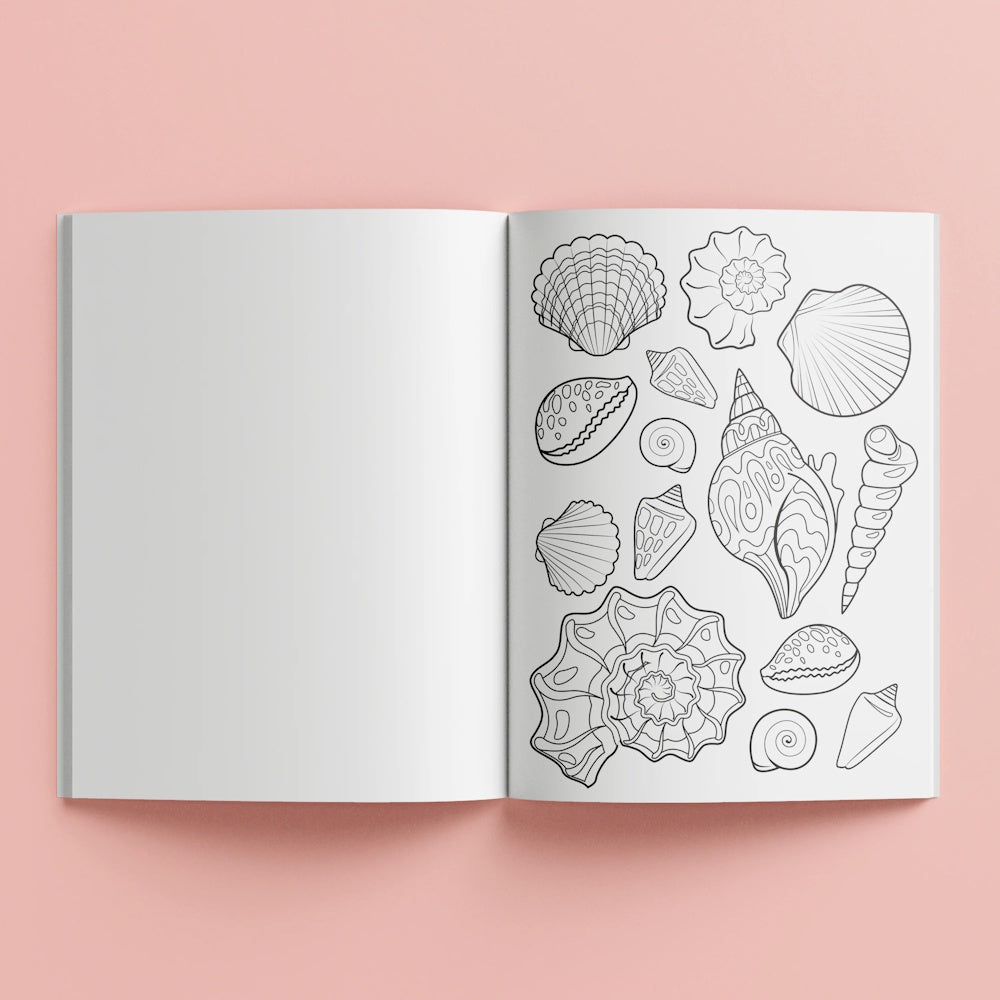 Kaleidoscope Colouring Poster Art - Ocean Splash