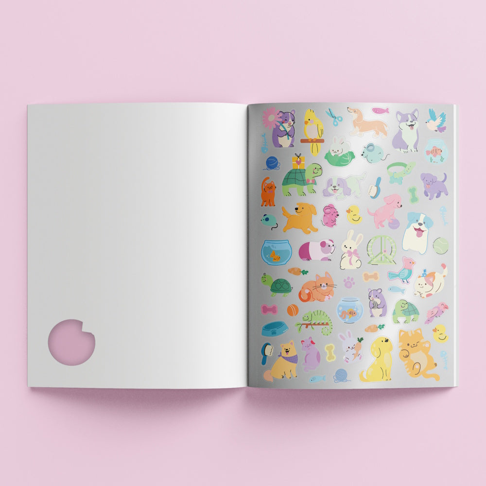 Kaleidoscope Colouring with Holographic Stickers - Pets Unleashed