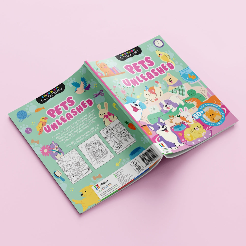 Kaleidoscope Colouring with Holographic Stickers - Pets Unleashed