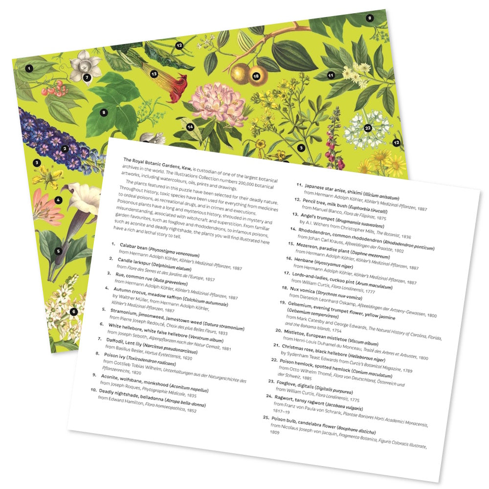 Kew Gardens 1000 Piece Puzzle - Poisonous Plants