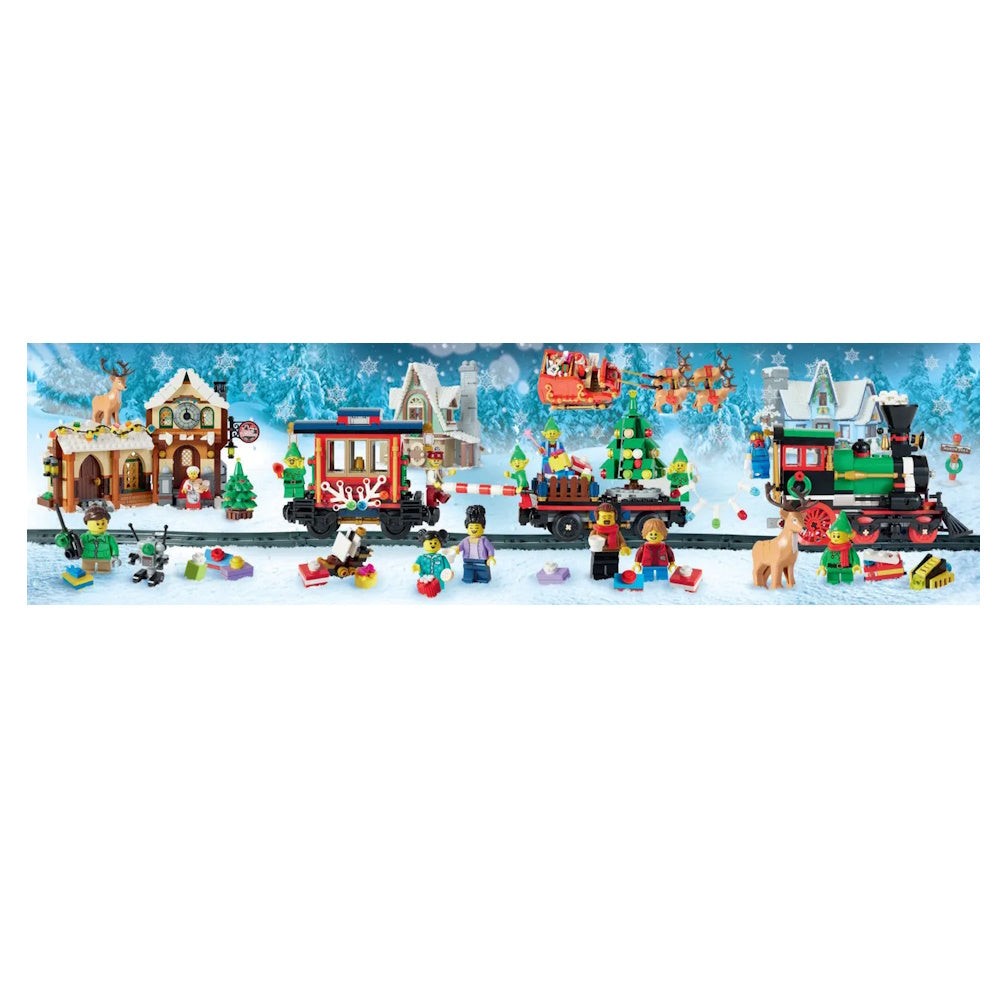 LEGO Christmas Train 4 Connecting 100 Piece Puzzles