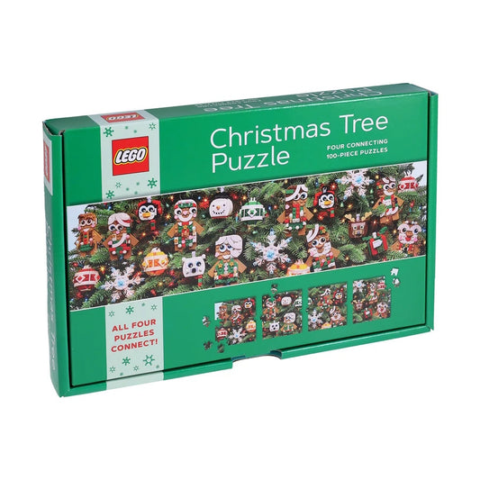 LEGO Christmas Tree Puzzle - Four Connecting 100 Piece Puzzles
