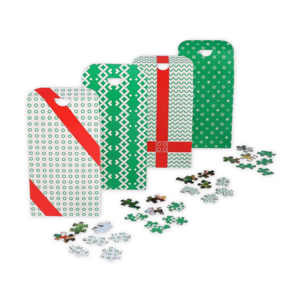 LEGO Christmas Tree Puzzle - Four Connecting 100 Piece Puzzles