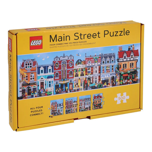 LEGO Main Street Puzzle - Four Connecting 125 Piece Puzzles