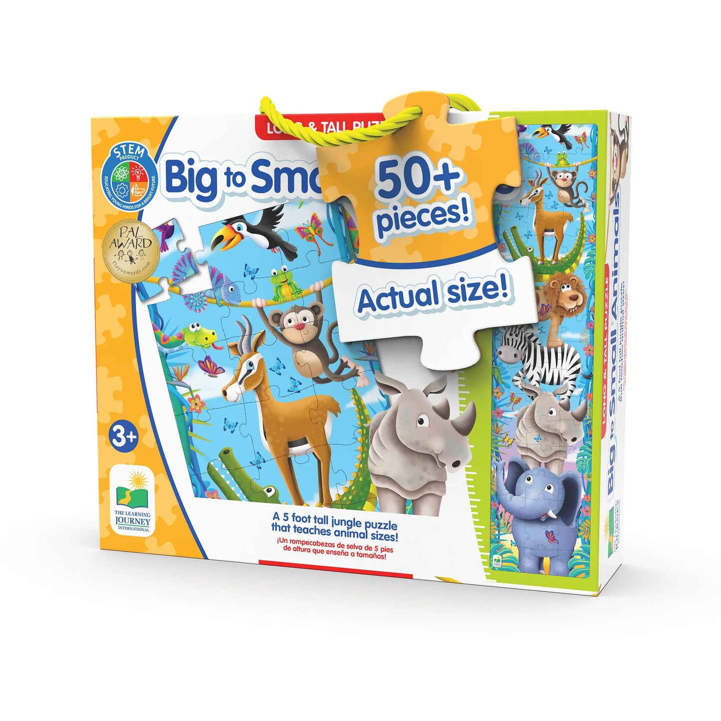 Long & Tall 51pc Puzzle - Big to Small Animals (Damaged Box)